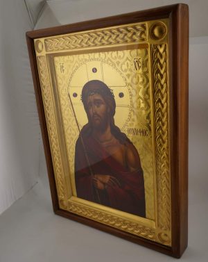 christ the bridegroom icon gold leaf background orthodox semi precious stones