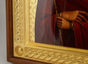christ the bridegroom icon gold leaf background orthodox semi precious stones