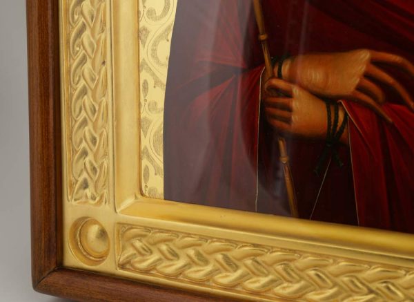 christ the bridegroom icon gold leaf background orthodox semi precious stones