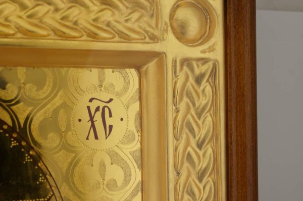 christ the bridegroom icon gold leaf background orthodox semi precious stones