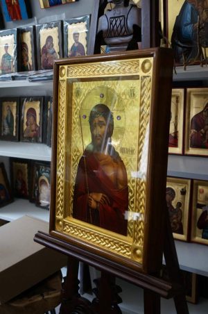 christ the bridegroom icon gold leaf background orthodox semi precious stones