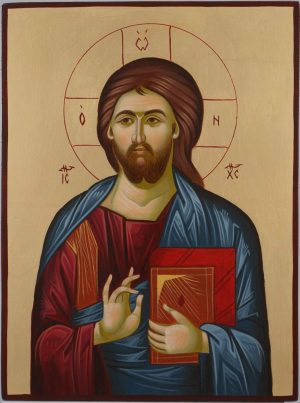 jesus christ pantocrator icon hand painted orthodox