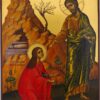 noli me tangere icon (christ greeting mary magdalene) premium hand painted orthodox