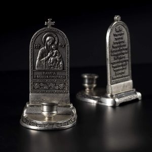 our lady of perpetual help candlestick orthodox candles K .X