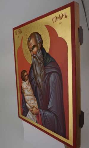 saint stylianos icon hand painted orthodox protector of children