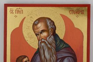 saint stylianos icon hand painted orthodox protector of children