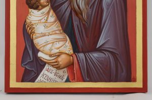 saint stylianos icon hand painted orthodox protector of children