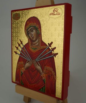 softener of evil hearts icon hand painted greek orthodox