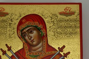 softener of evil hearts icon hand painted greek orthodox