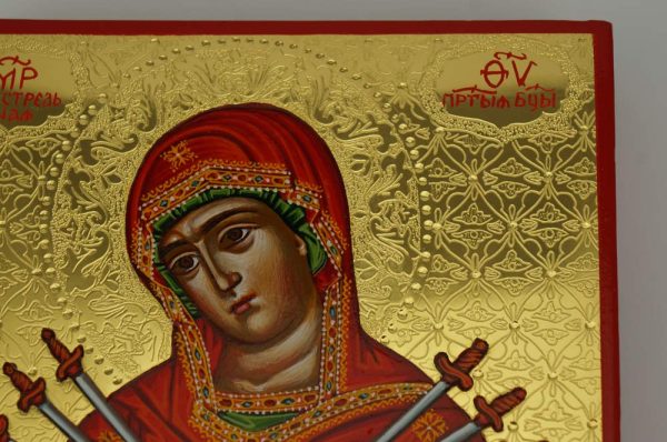 softener of evil hearts icon hand painted greek orthodox