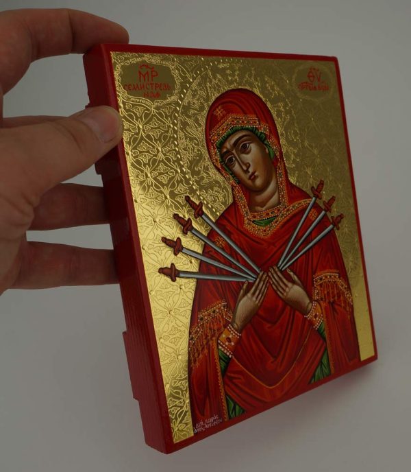 softener of evil hearts icon hand painted greek orthodox