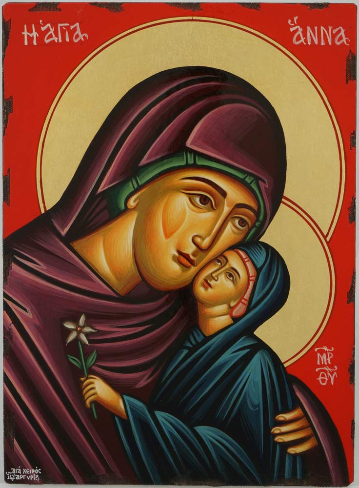 st anna icon hand painted greek orthodox