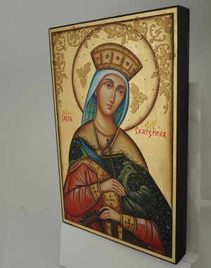 st catherine of the wheel icon hand painted orthodox