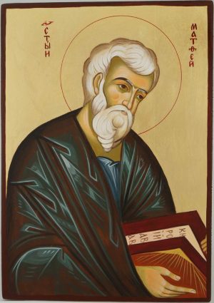 st matthew icon hand painted orthodox