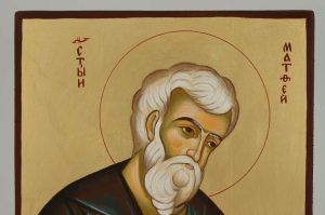 st matthew icon hand painted orthodox