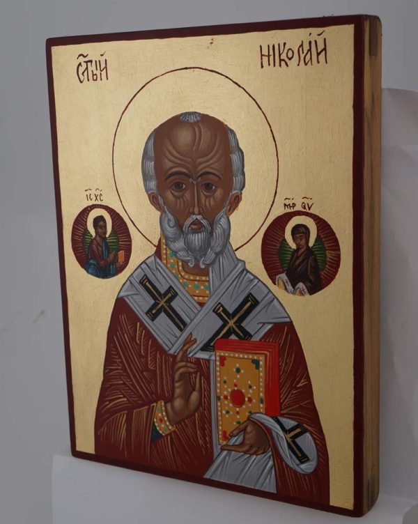 st nicholas the miracle worker icon hand painted orthodox