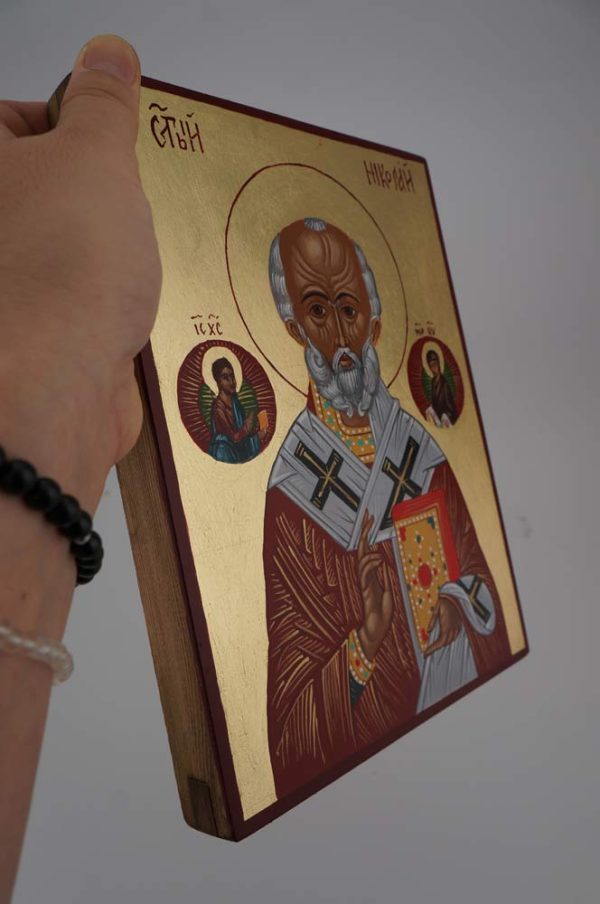 st nicholas the miracle worker icon hand painted orthodox