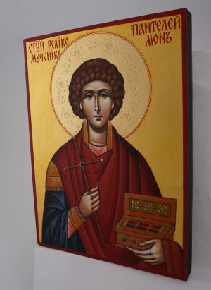 st panteleimon icon hand painted orthodox