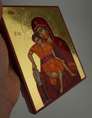 theotokos axion esti icon hand painted greek orthodox