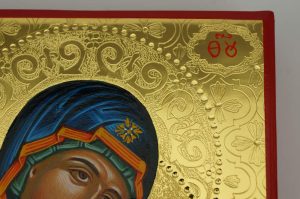 theotokos sweet kissing icon hand painted greek orthodox
