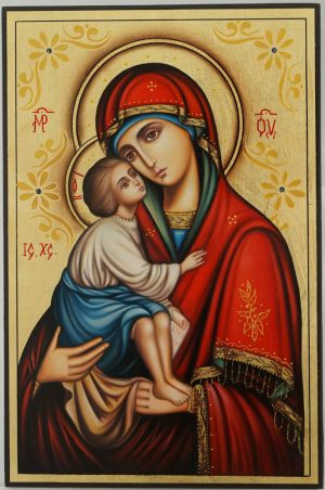 theotokos sweet loving icon hand painted orthodox