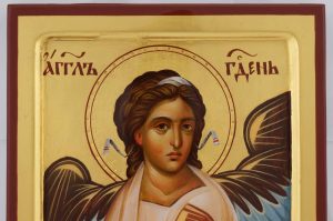 white angel of serbia icon hand painted orthodox