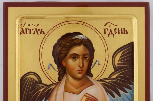 white angel of serbia icon hand painted orthodox