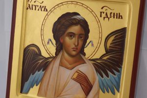 white angel of serbia icon hand painted orthodox