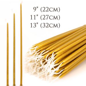 pure beeswax orthodox candles thin church tapers