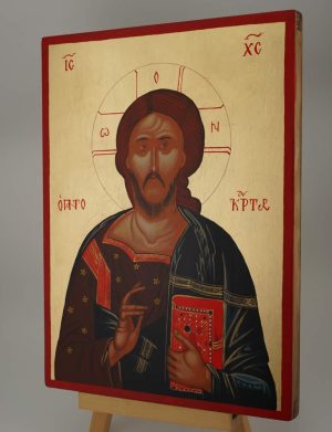 christ pantocrator icon hand painted orthodox