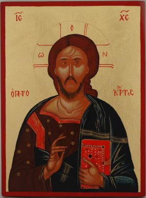 christ pantocrator icon hand painted orthodox