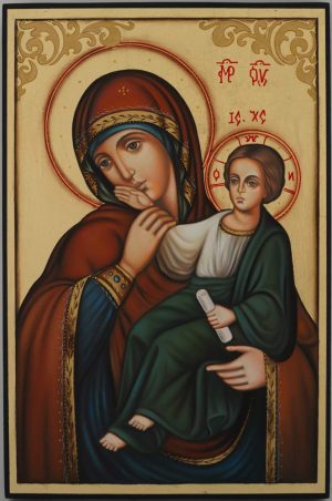 panagia paramythia icon hand painted orthodox
