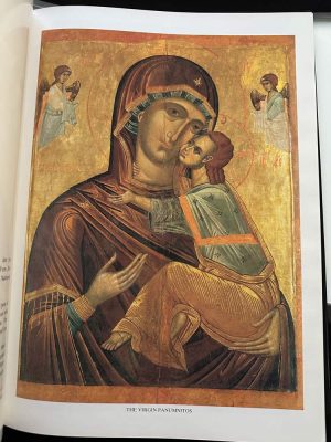 the virgin panumnitos icon nessebar hand painted orthodox