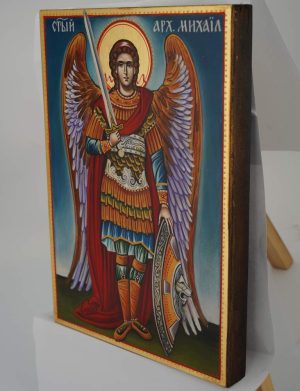 archangel michael icon hand painted orthodox