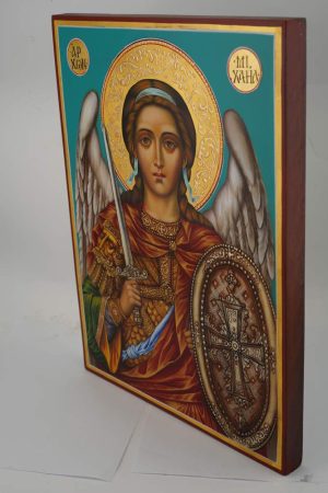 archangel michael icon hand painted orthodox