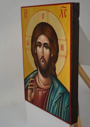 christ blessing icon hand painted orthodox