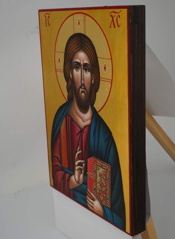 christ pantocrator icon hand painted orthodox