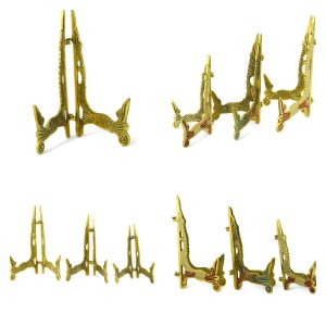 decorated brass display stand plates artworks