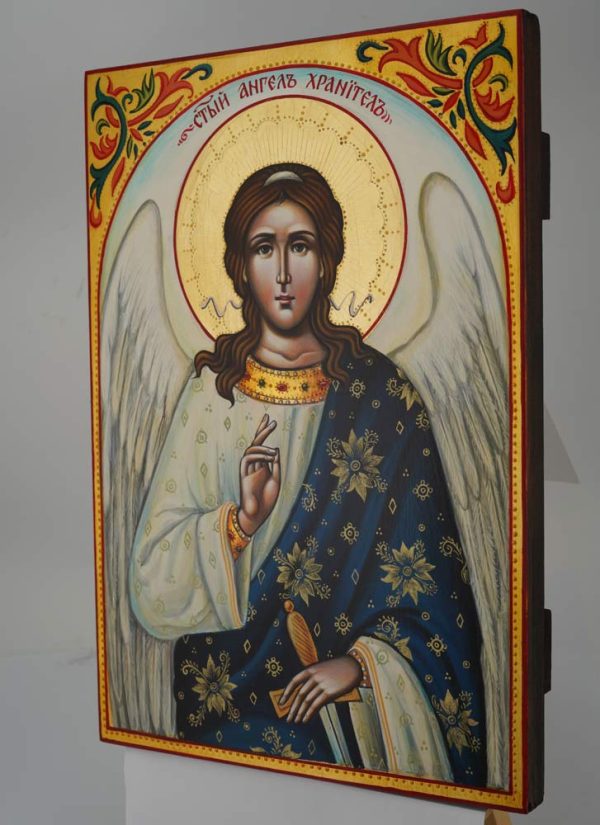 guardian angel icon hand painted orthodox