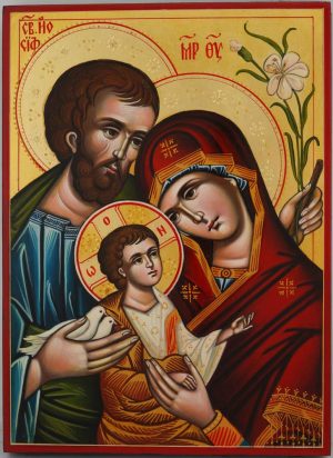 holy family icon hand painted orthodox