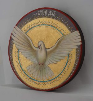 holy spirit dove icon hand painted orthodox