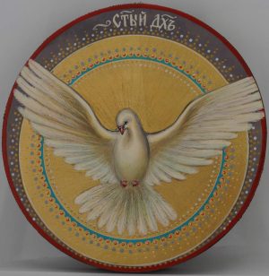 holy spirit dove icon hand painted orthodox