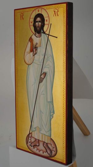 jesus christ icon full body hand painted orthodox