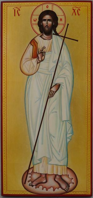 jesus christ icon full body hand painted orthodox