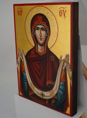 the holy belt of theotokos icon hand painted