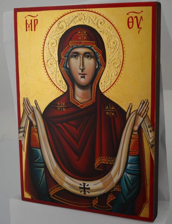 the holy belt of theotokos icon hand painted