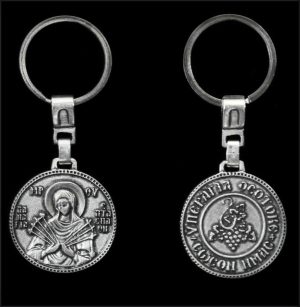theotokos softener of evil hearts keychain orthodox B X.