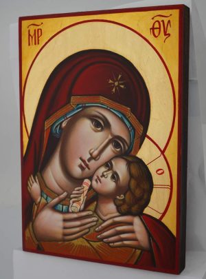 virgin mary tenderness icon hand painted orthodox