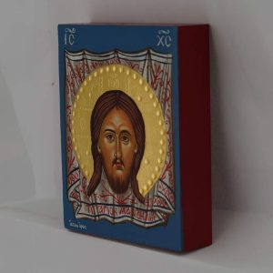 christ holy face icon miniature greek orthodox
