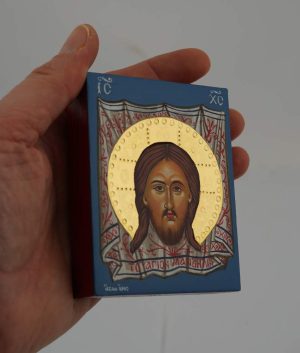 christ holy face icon miniature greek orthodox